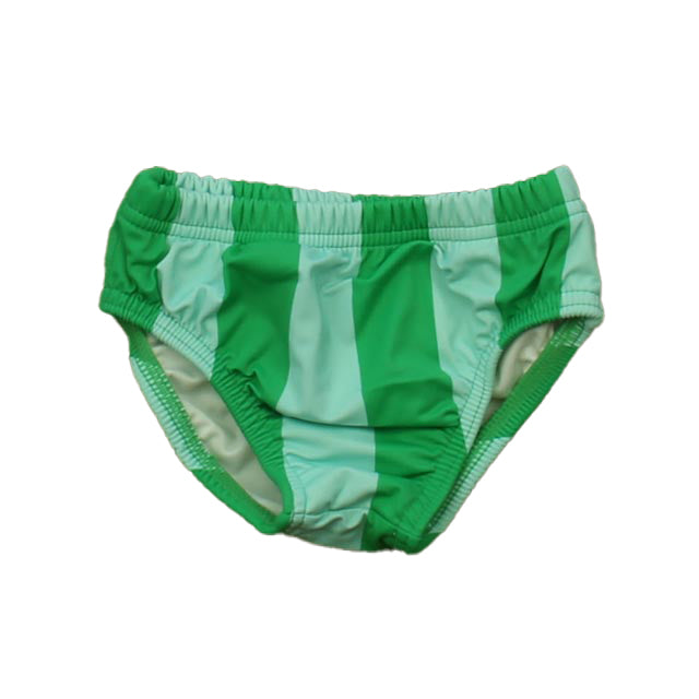 Primary.com Boys Green Stripe 1-piece Swimsuit Size: 12-18 Months