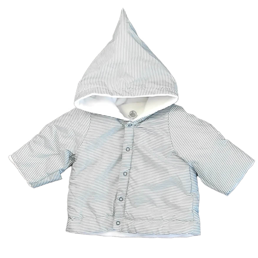 Petit Bateau Boys Green Stripe Jacket Size: 6 months Green Stripe