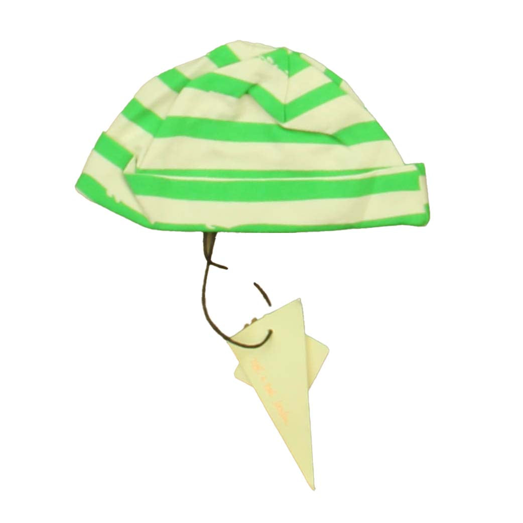 Noe & Zoe Berlin Boys Green Stripe Hat Size: 3-9 Months Green Stripe