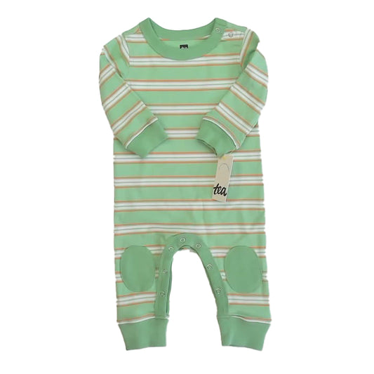 Tea Collection Boys Green Stripe Long Sleeve Outfit Size: 6-9 Months Green Stripe
