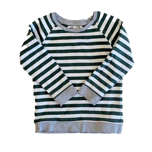 Monica + Andy Boys Green Stripe Long Sleeve Shirt Size: 2T Green Stripe