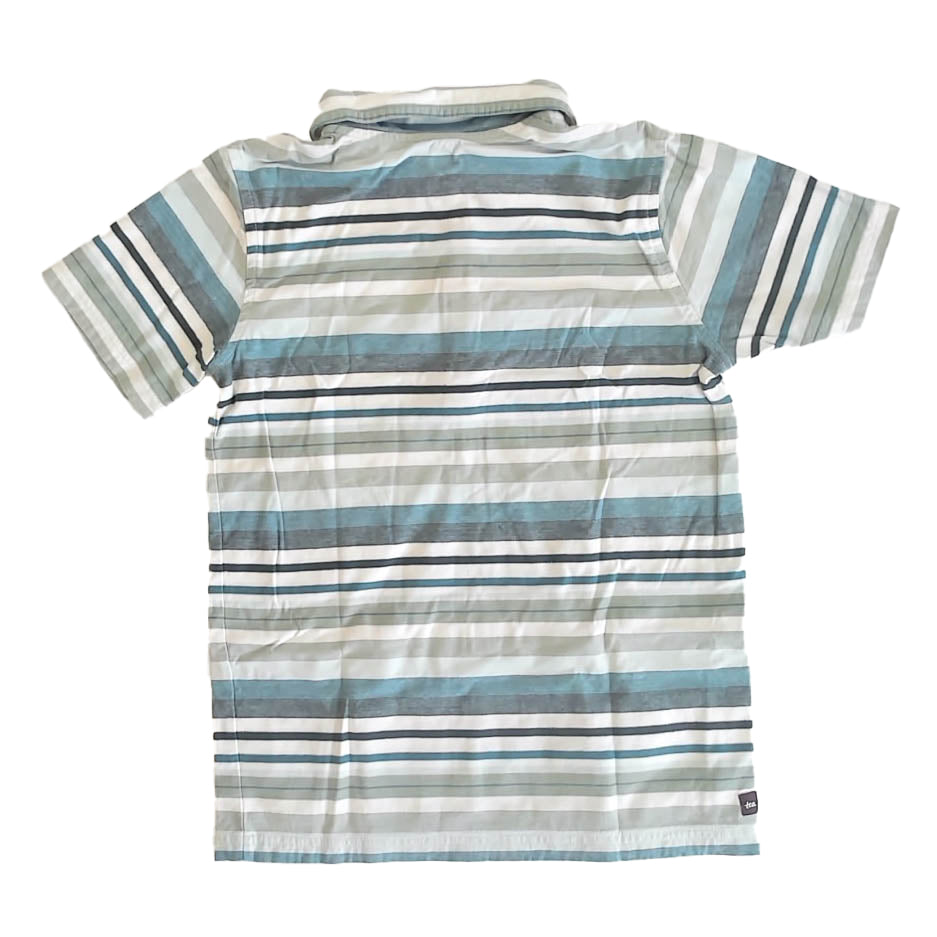 Tea Collection Boys Green Stripe Polo Shirt Size: 12 Years Green Stripe