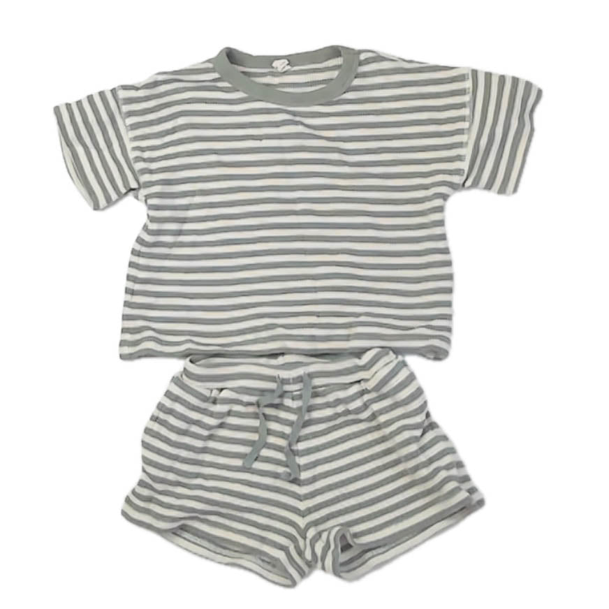 Quincy Boys Green Stripe Apparel Sets Size: 18-24 Months Green Stripe
