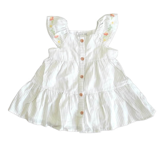 Rachel Zoe Girls Green Stripe Dress Size: 3T Green Stripe