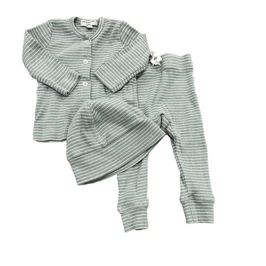 Maison Me Boys Green Stripe Apparel Sets Size: 3-6 Months Green Stripe