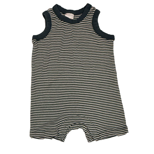 Hanna Andersson Boys Green Stripe Romper Size: 6-12 Months Green Stripe