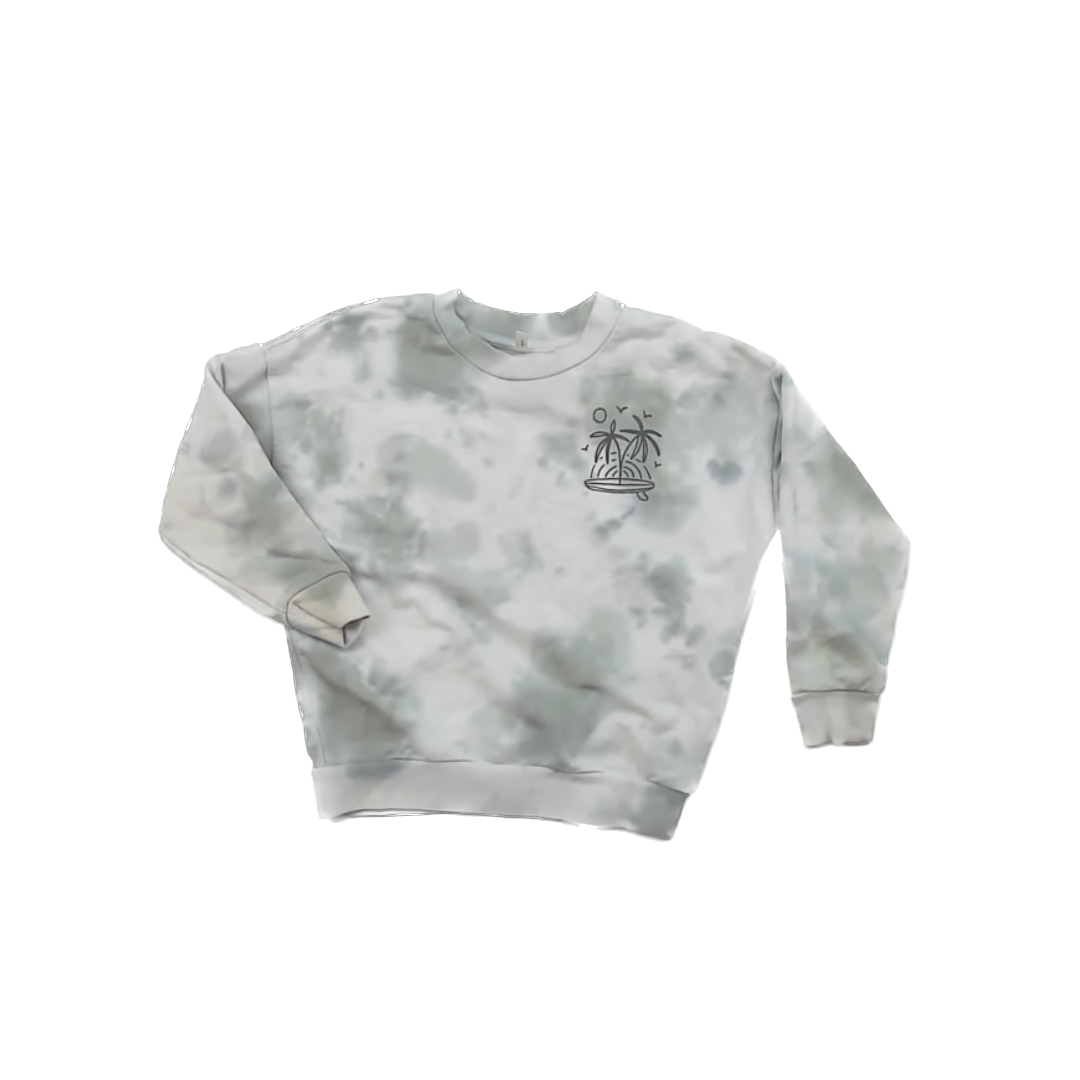 Rylee + Cru Boys Green Tie Dye Sweatshirt Size: 4-5T Green Tie Dye