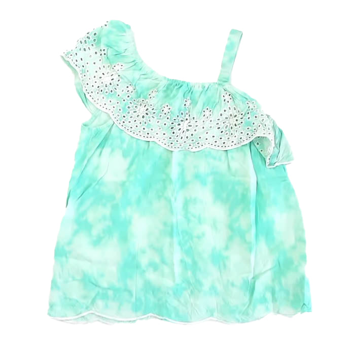 Justice Girls Green Tie Dye Tank Top Size: 12 Years Green Tie Dye