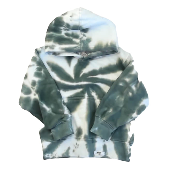 Worthy Threads Unisex Green Tie Dye Hoodie Size: 4-5T Green Tie Dye