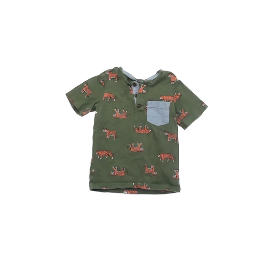 Carter's Boys Green Tiger T-Shirt Size: 4T Green Tiger