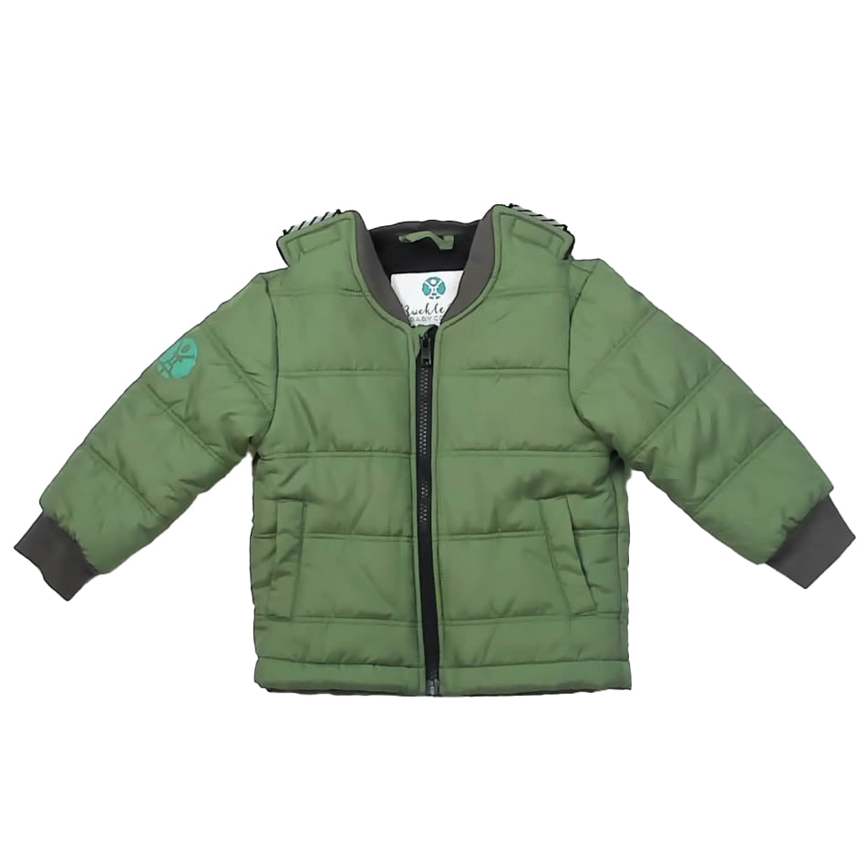 Buckle Me Boys Green Toast Winter Coat Size: 18 Months Green Toast