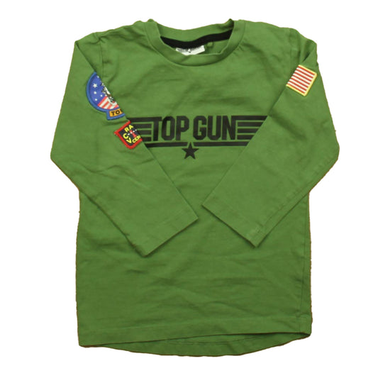 Next Boys Green Top Gun Long Sleeve T-Shirt Size: 2-3T