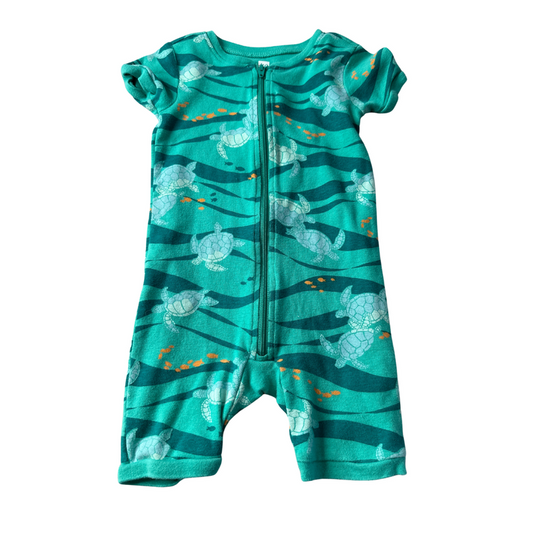 Tea Boys Green | Turtles Romper Size: 18-24 months Green | Turtles