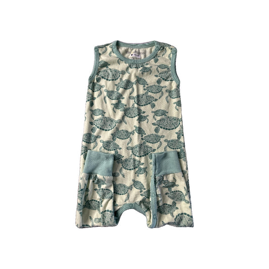 Cat & Dogma Boys green | Turtles Romper Size: 18-24 months green | Turtles