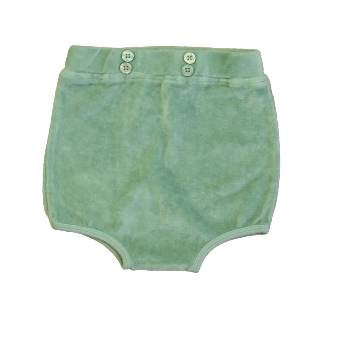 Kate Quinn Organics Boys Green Velour Shorts Size: 12-18 Months