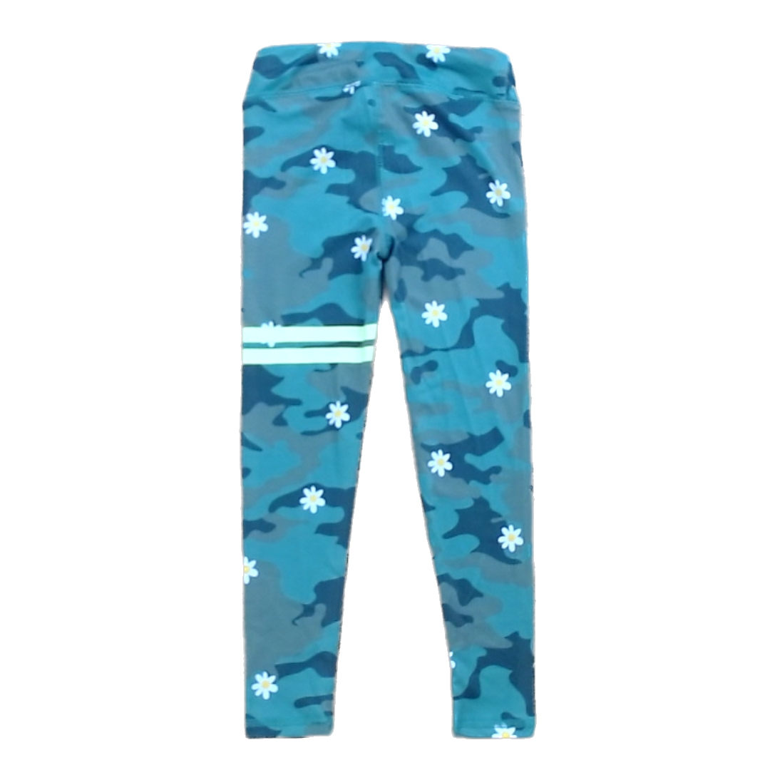 Rockets Of Awesome Girls Green W/Flowers Leggings Size: 5T Green W/Flowers