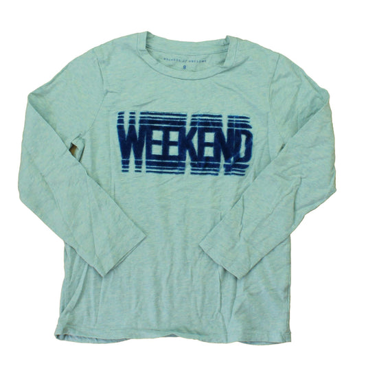 Rockets Of Awesome Boys Green | Weekend Long Sleeve T-Shirt Size: 8 Years