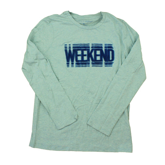 Rockets Of Awesome Boys Green | Weekend Long Sleeve T-Shirt Size: 14 Years