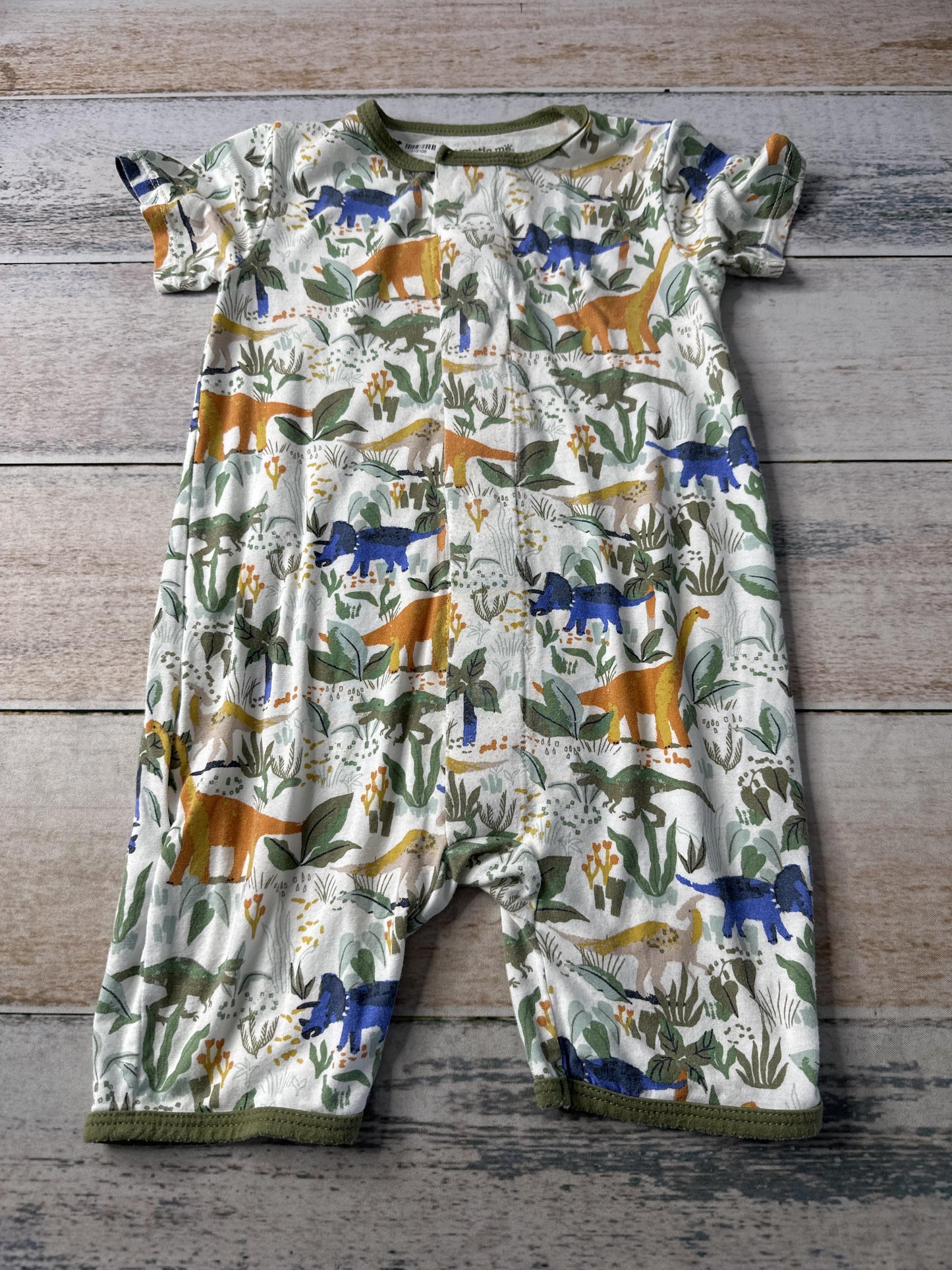 Magnetic Me Boys green | White | Animal Print Romper Size: 9-12 Months green | White | Animal Print