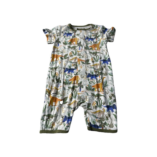 Magnetic Me Boys green | White | Animal Print Romper Size: 9-12 Months green | White | Animal Print