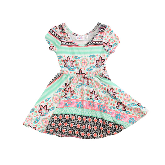 LuLaRoe Girls Green | White | Multi Dress Size: 2T Green | White | Multi
