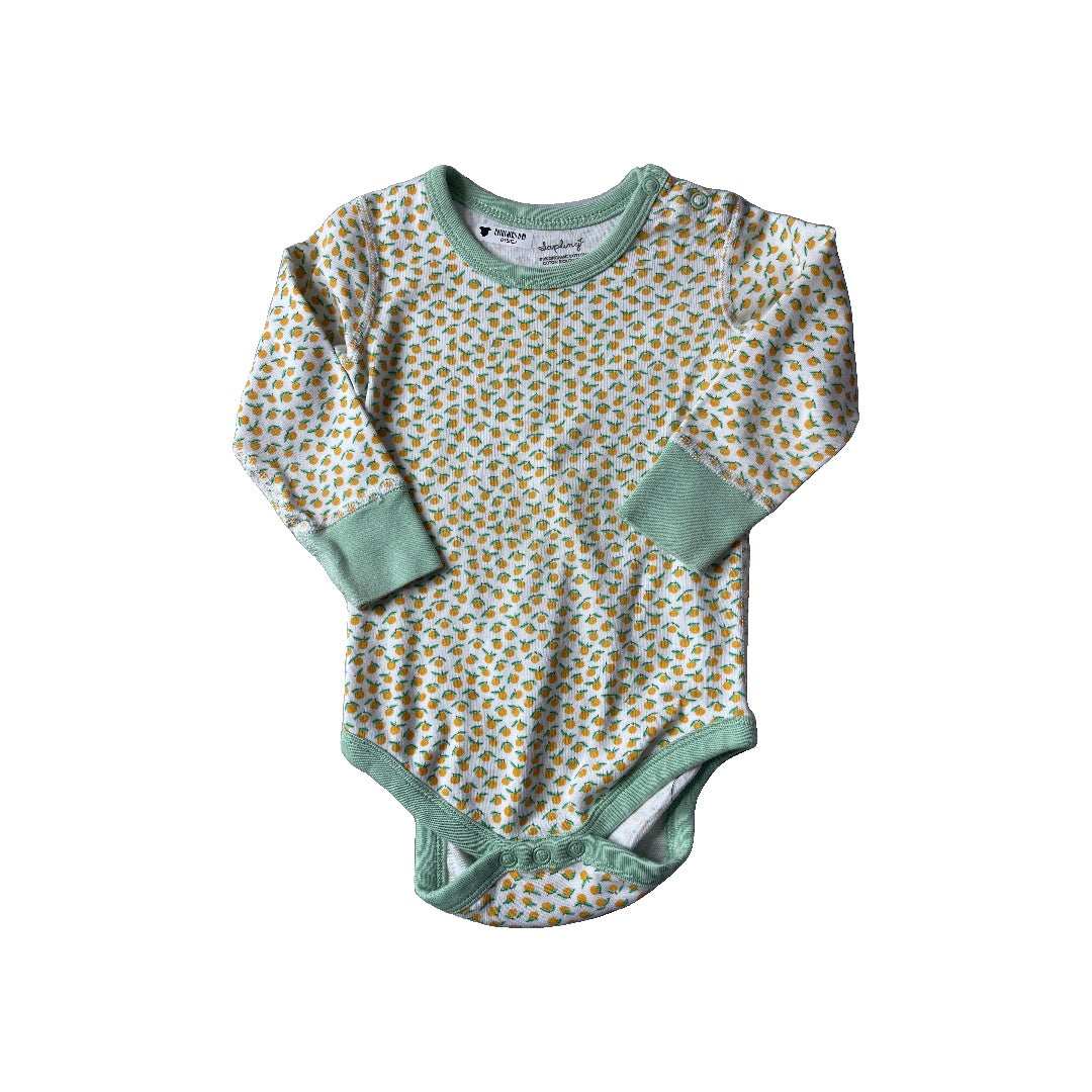 Sapling Unisex green | White | orange Onesie Size: 6-12 months green | White | orange