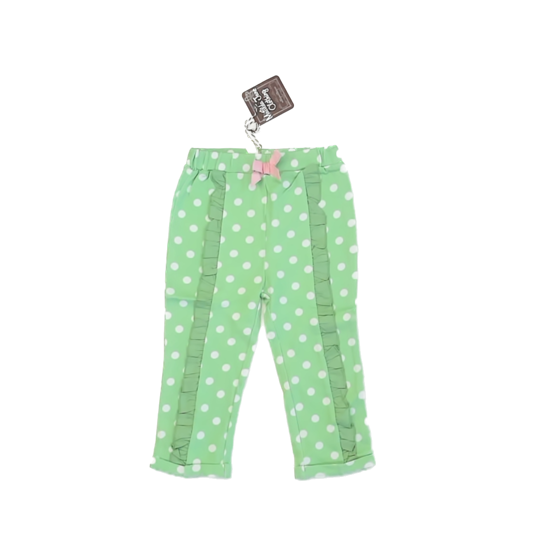 Matilda Jane Girls Green | White Polka Dot Pants Size: 18-24 Months Green | White Polka Dot