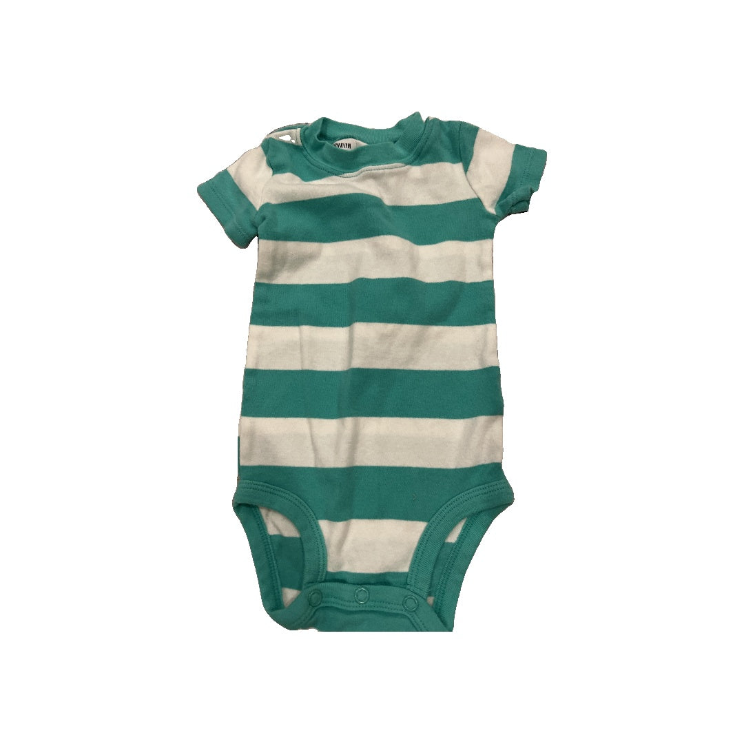 Carters Boys green | White | Striped Onesie Size: 3-6 months green | White | Striped