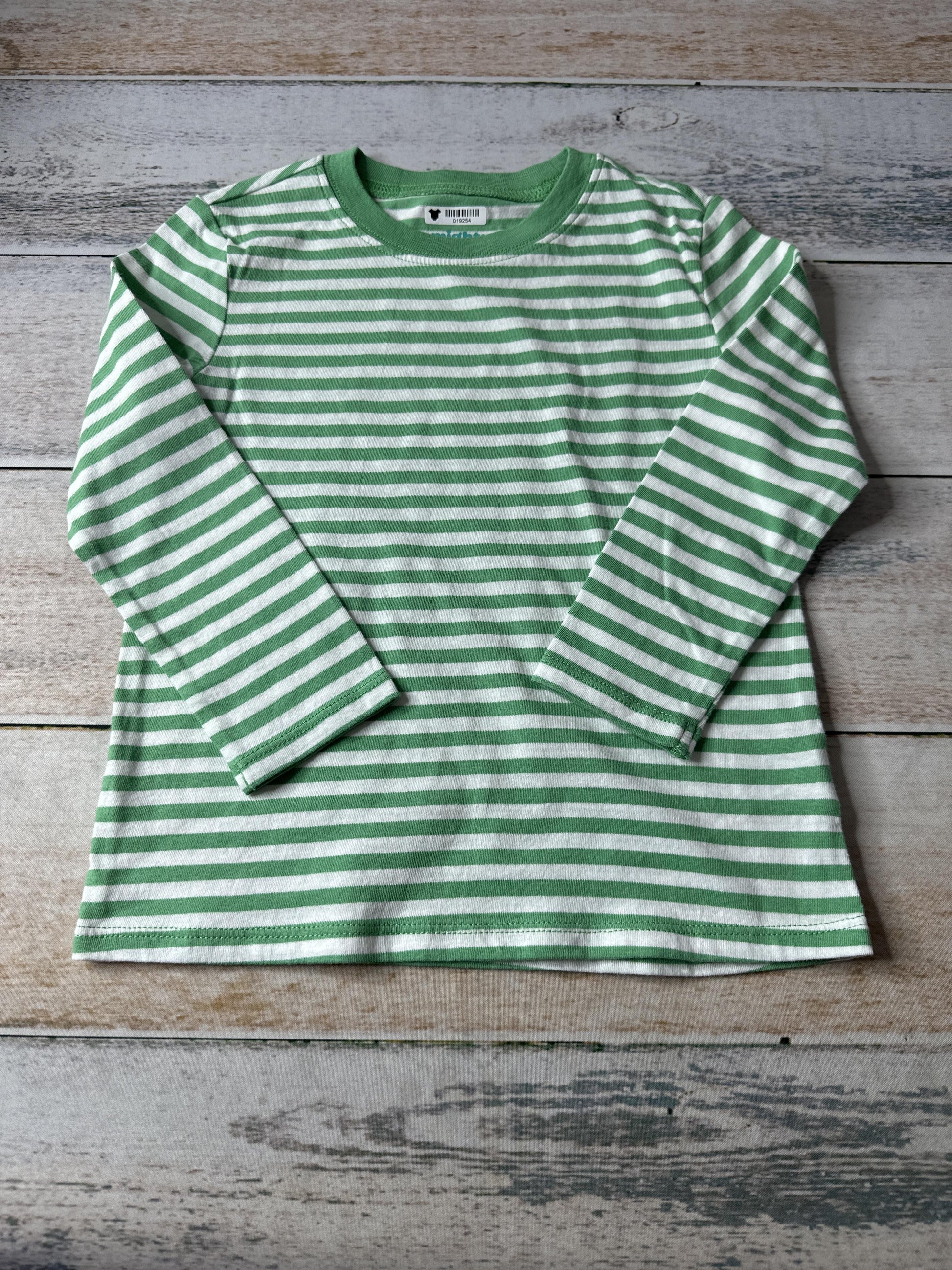 Mighty Goods Boys green | White | Striped Long Sleeve Shirt Size: 2T green | White | Striped