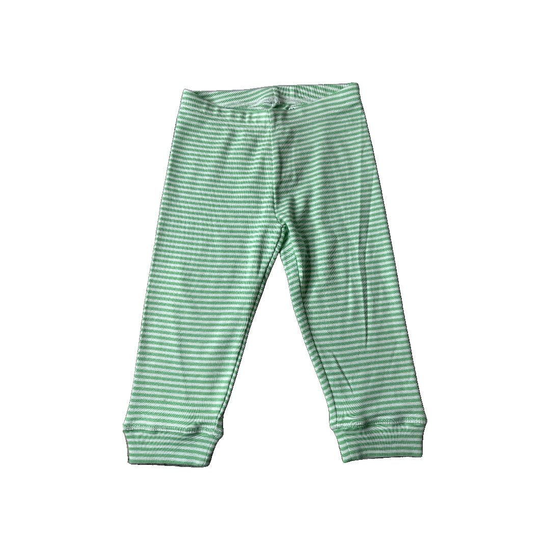 Primary Unisex green | White | Striped Pants Size: 12-18 months green | White | Striped