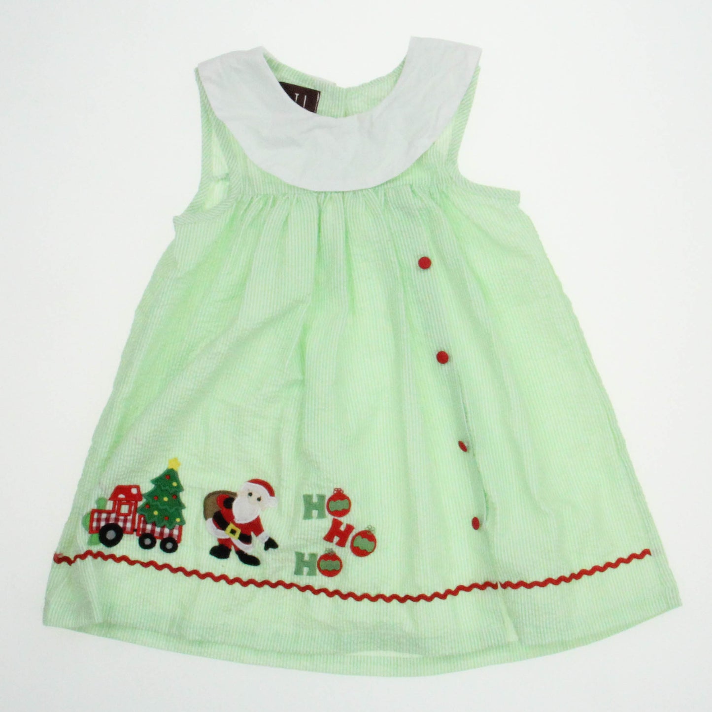 Lil Cactus Girls Green | White Dress Size: 2T Green | White