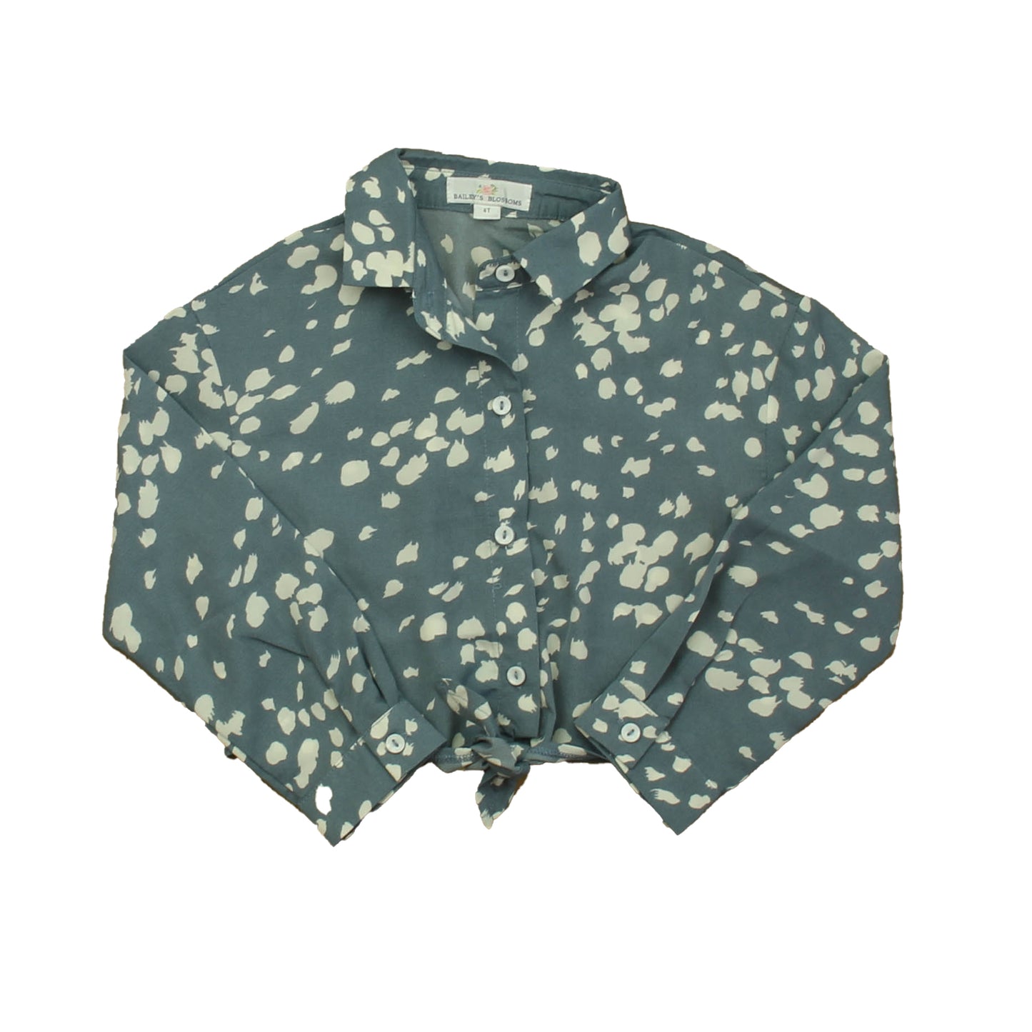 Bailey's Blossoms Girls Green | White Blouse Size: 4T Green | White
