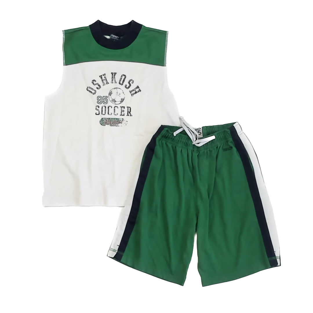 Osh Kosh Boys Green | White Apparel Sets Size: 7 Years Green | White