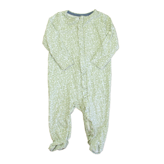 7 For All Mankind Girls Green | White Long Sleeve Outfit Size: 3-6 Months Green | White