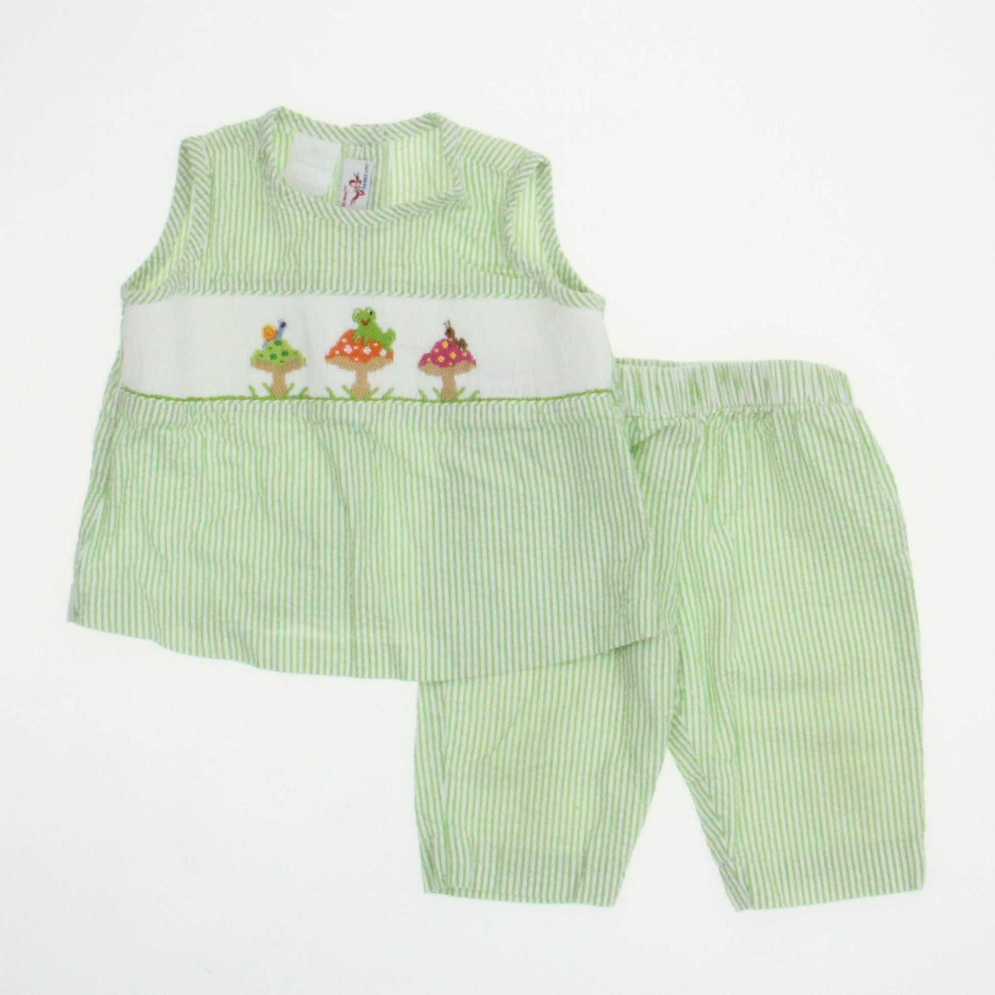 Silly Goose Boys Green | White Apparel Sets Size: 12 Months Green | White