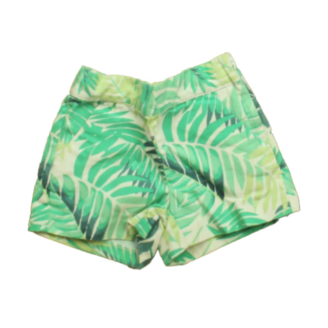 Janie and Jack Girls Green | White Shorts Size: 4T Green | White