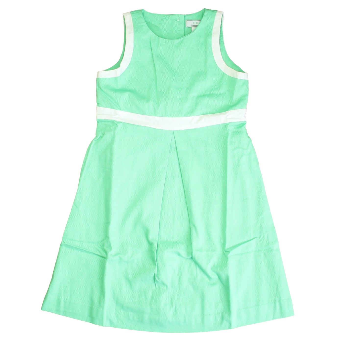 Classic Prep Girls Green | White Dress Size: 6-14 Years Green | White