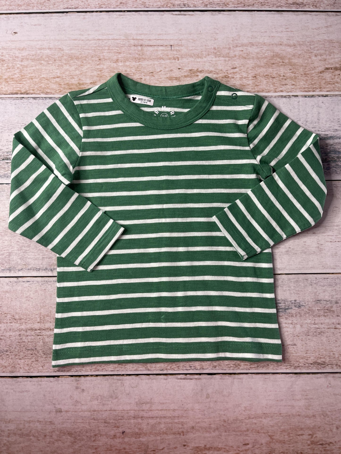 Primary Unisex green | White Long Sleeve T-Shirt Size: 12-18 months green | White