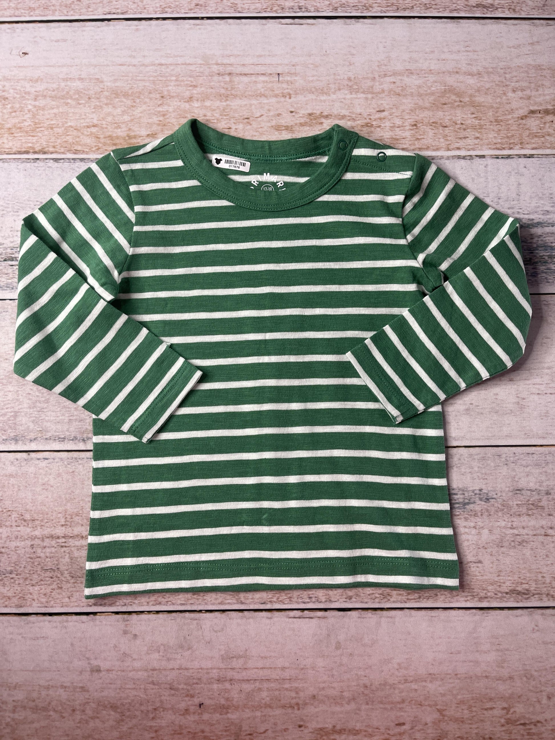 Primary Unisex green | White Long Sleeve T-Shirt Size: 12-18 months green | White