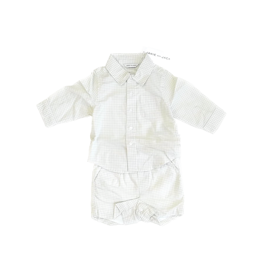 Janie and Jack Boys Green | White Apparel Sets Size: 3-6 Months Green | White