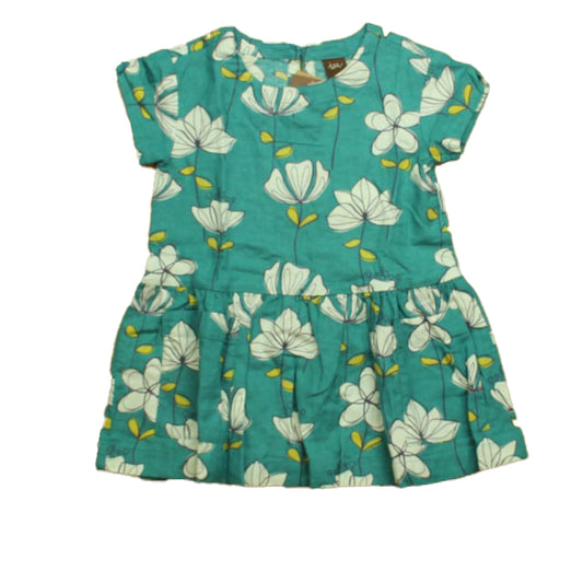 Tea Girls Green | White Dress Size: 3T