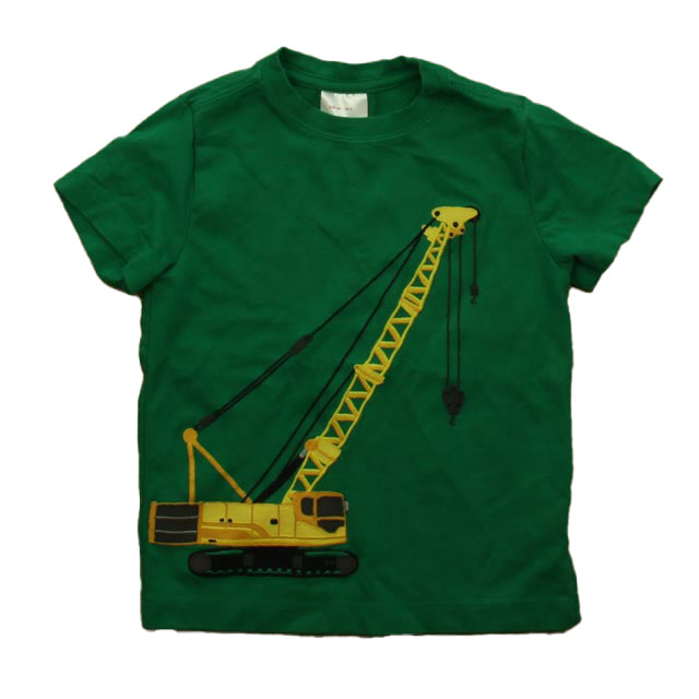 Hanna Andersson Boys Green | Yellow Crane T-Shirt Size: 4T