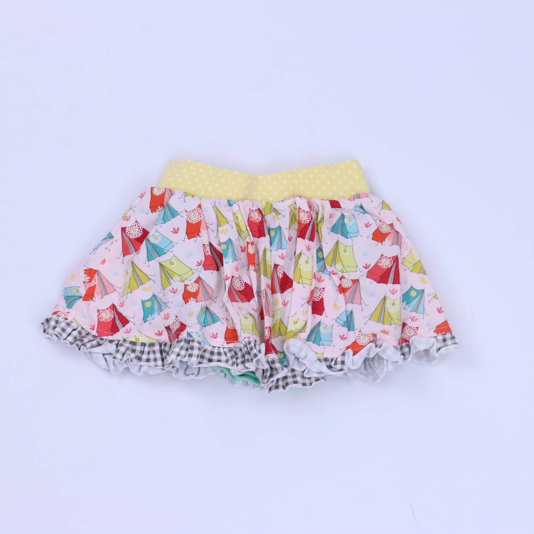 Matilda Jane Girls Green | Yellow | Red Skirt Size: 3 Months Green | Yellow | Red