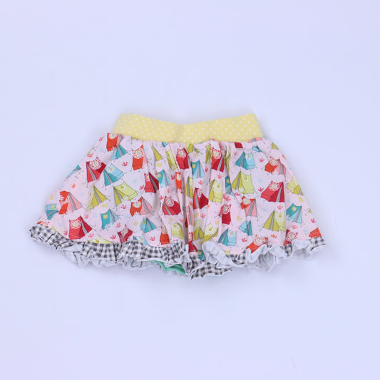 Matilda Jane Girls Green | Yellow | Red Skirt Size: 3 Months Green | Yellow | Red