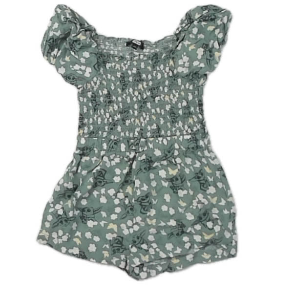 Star Wars Girls Green Yoda Romper Size: 4T Green Yoda