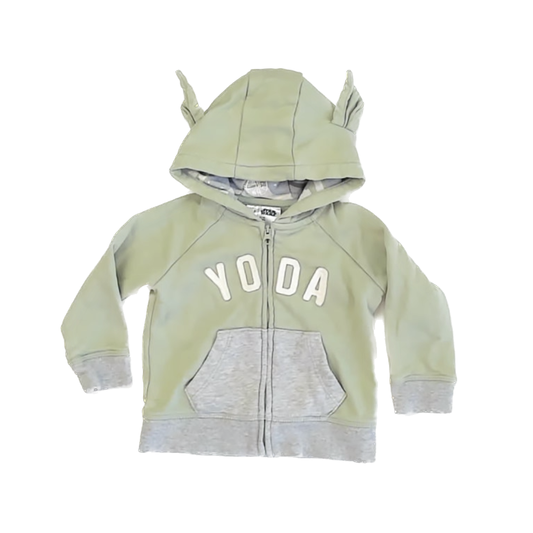 Gap x Disney Boys Green Yoda Hoodie Size: 12-18 Months Green Yoda