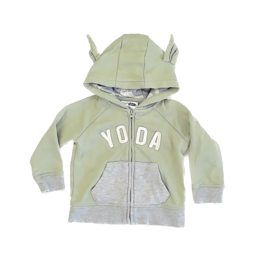 Gap x Disney Boys Green Yoda Hoodie Size: 12-18 Months Green Yoda