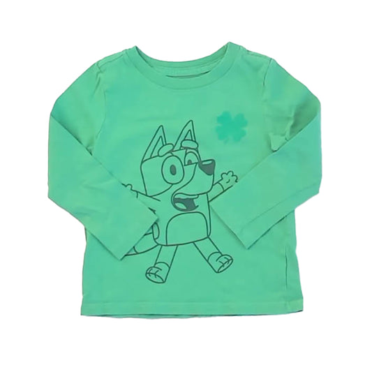 Bluey Unisex Green Long Sleeve T-Shirt Size: 2T Green