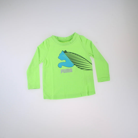 Puma Boys Green Long Sleeve T-Shirt Size: *12-18 Months Green