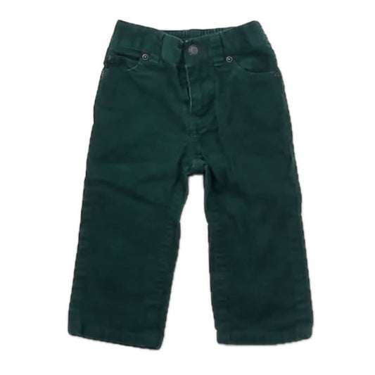 Janie and Jack Boys Green Corduroy Pants Size: 12-18 Months Green